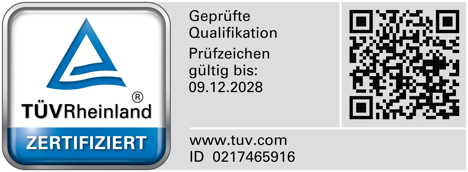 TÜV Rheinland ZERTIFIZIERT